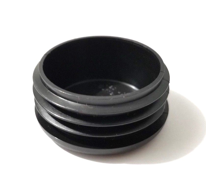 (2) Round Black Tubing End Plugs Plastic Insert Caps 1-3/4″ 1.75″ OD 14-20 Gage