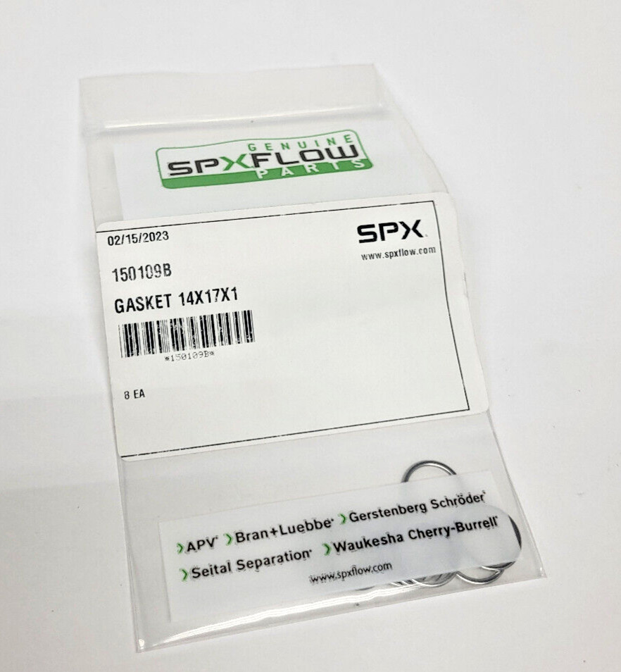 Lot of 8 SPX Flow 150109B Gasket 14x17x1