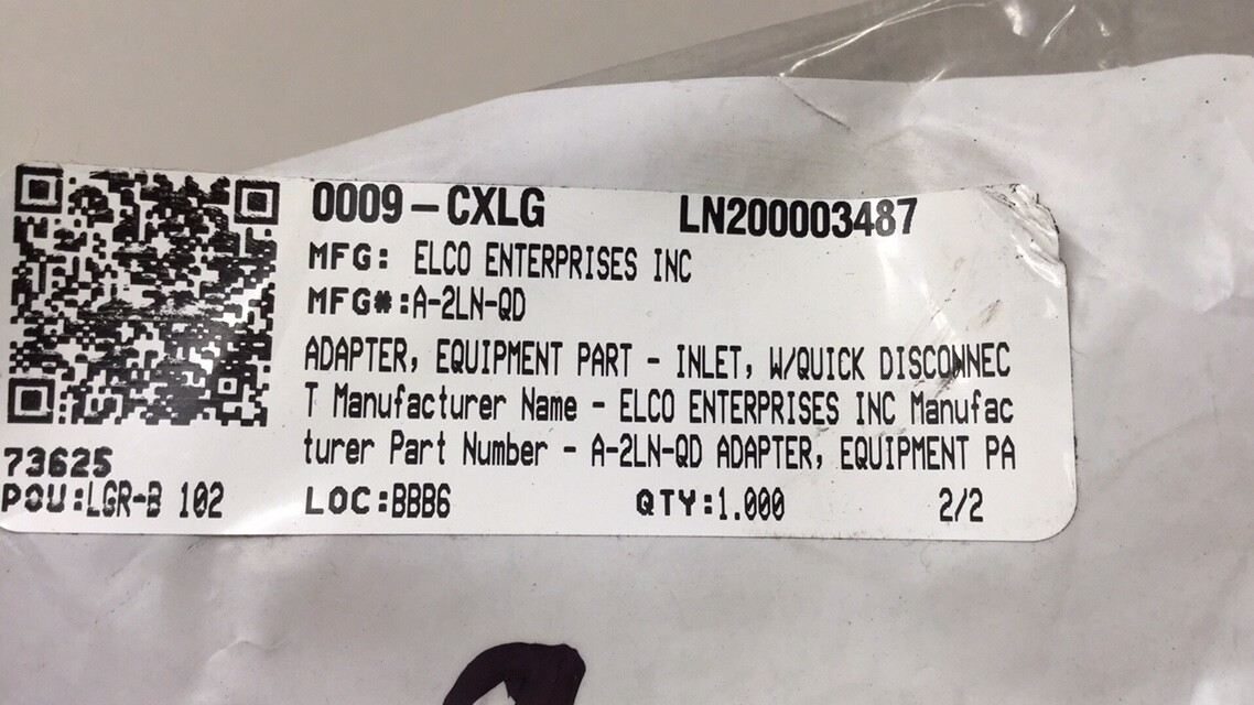 Elco A-2LN-QD Inlet Coupler With Quick Disconnect Dixon 2EF2-B Female Coupling