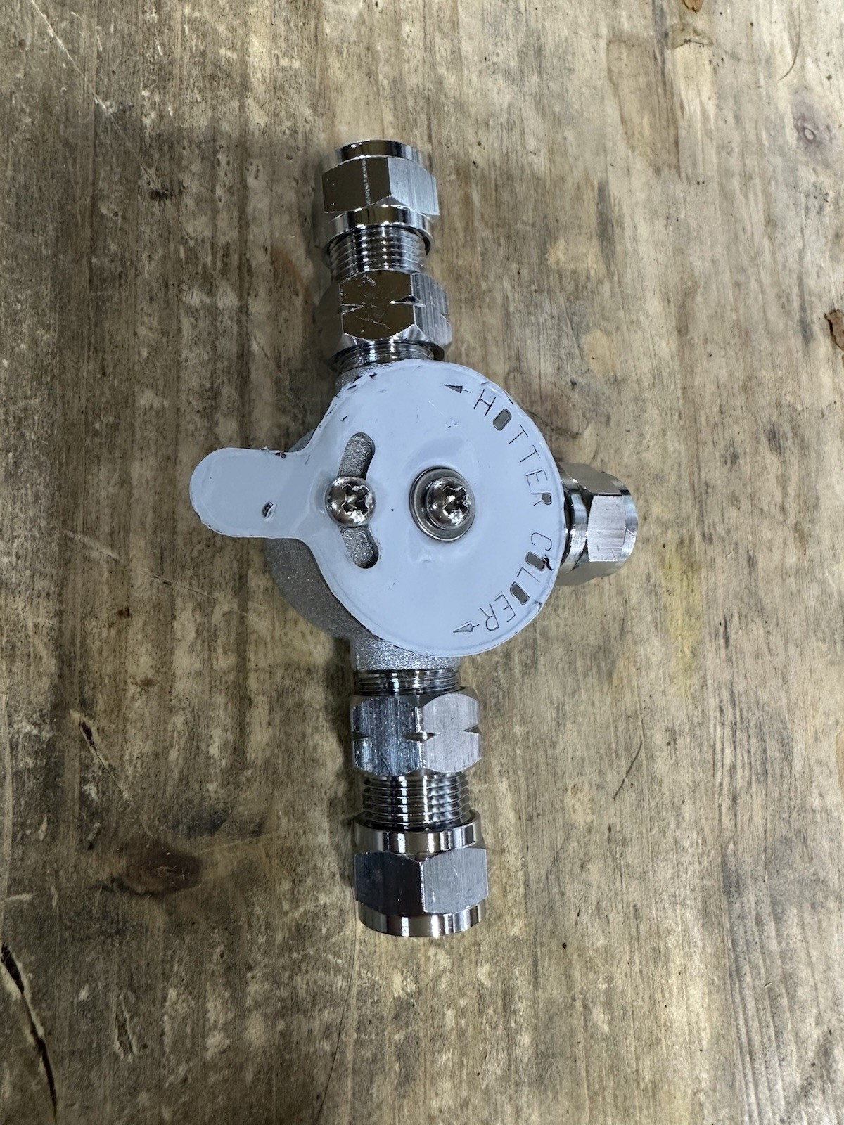 Sani-Lav 201L Mixing Check Valve,3/8 In Comp,Brass