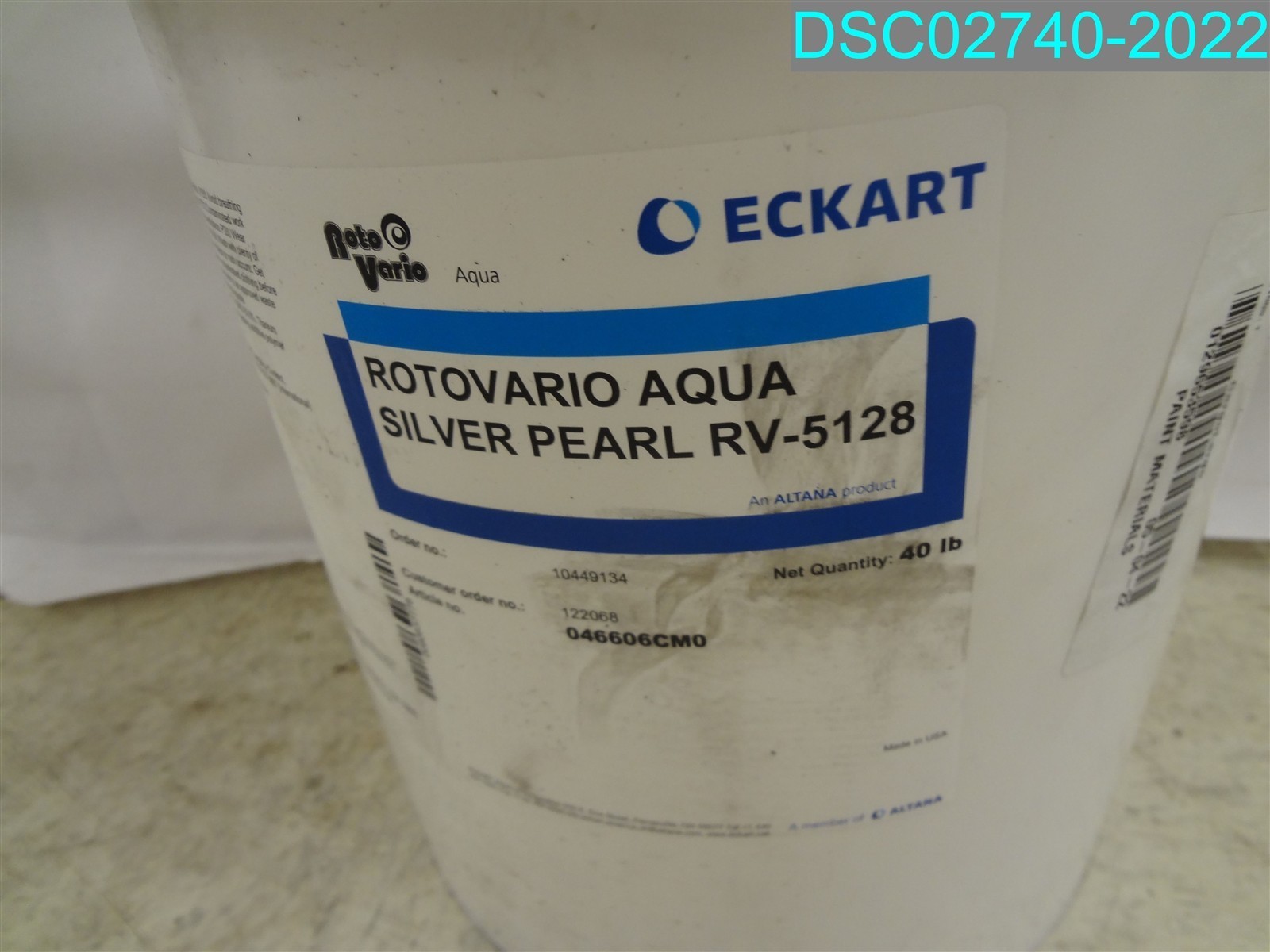QTY=5 GAL: ECKART ROTO VARIO AQUA SILVER PEARL RV-5128 10449134 046606CM0 122068