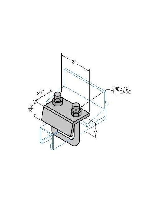 Haydon 73605B 1/4″ Carbon Steel U-Bolt Beam Clamp