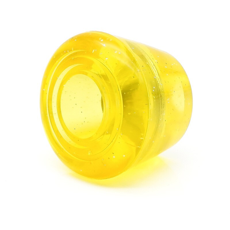 82A Roller Skate Toe Stops Rubber Brake Stoppers Block Set, Clear Yellow