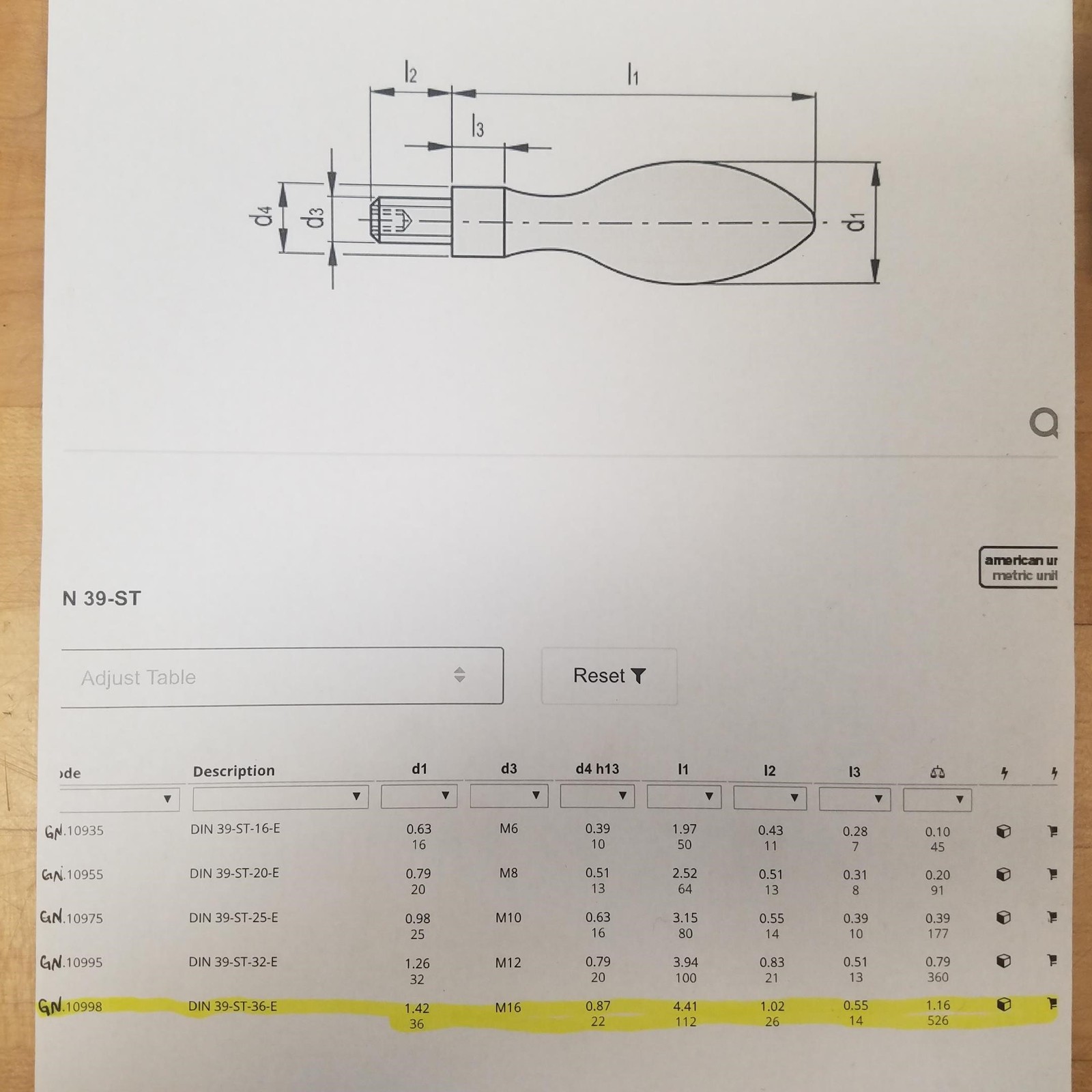 Elesa DIN 39-ST-36-E, Machine Steel Shaped Handles. – NEW