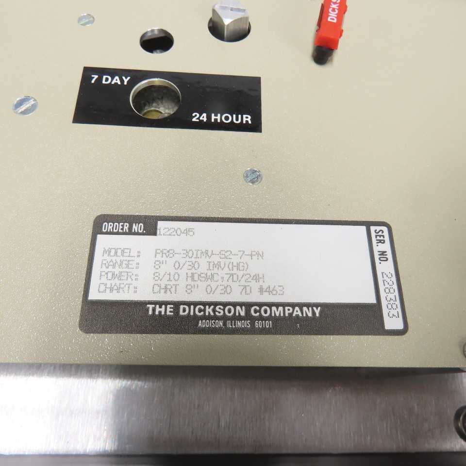 The Dickson PR8-30IMV-S2-7-PN 8″ 0/30 IMV(HG) Chart Recorder 8/10 HDSWC 7D/24H