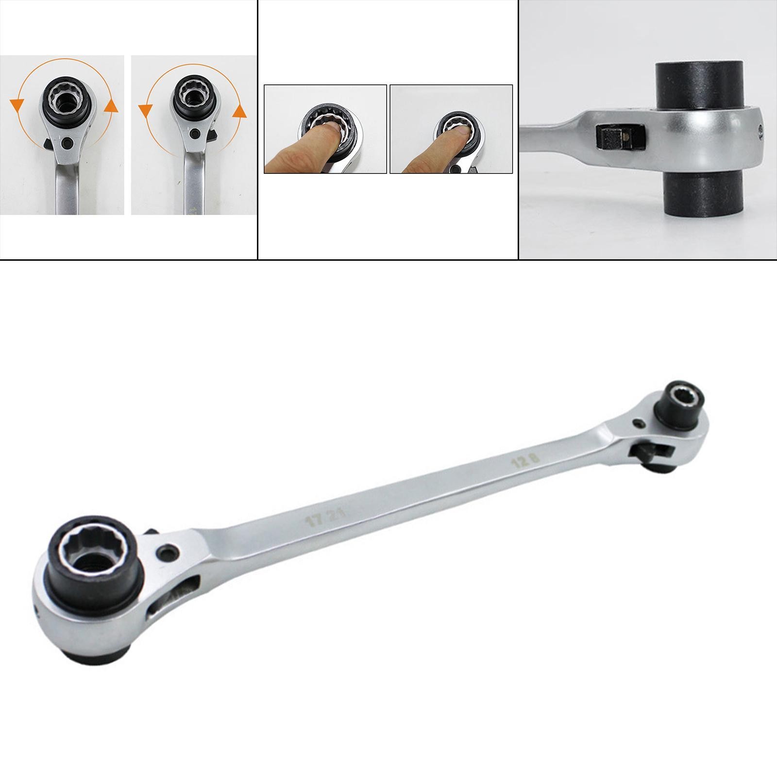 1/4″ Drive 8 in1 Double Head Ratchet Wrench Universal Fast Hand Tools