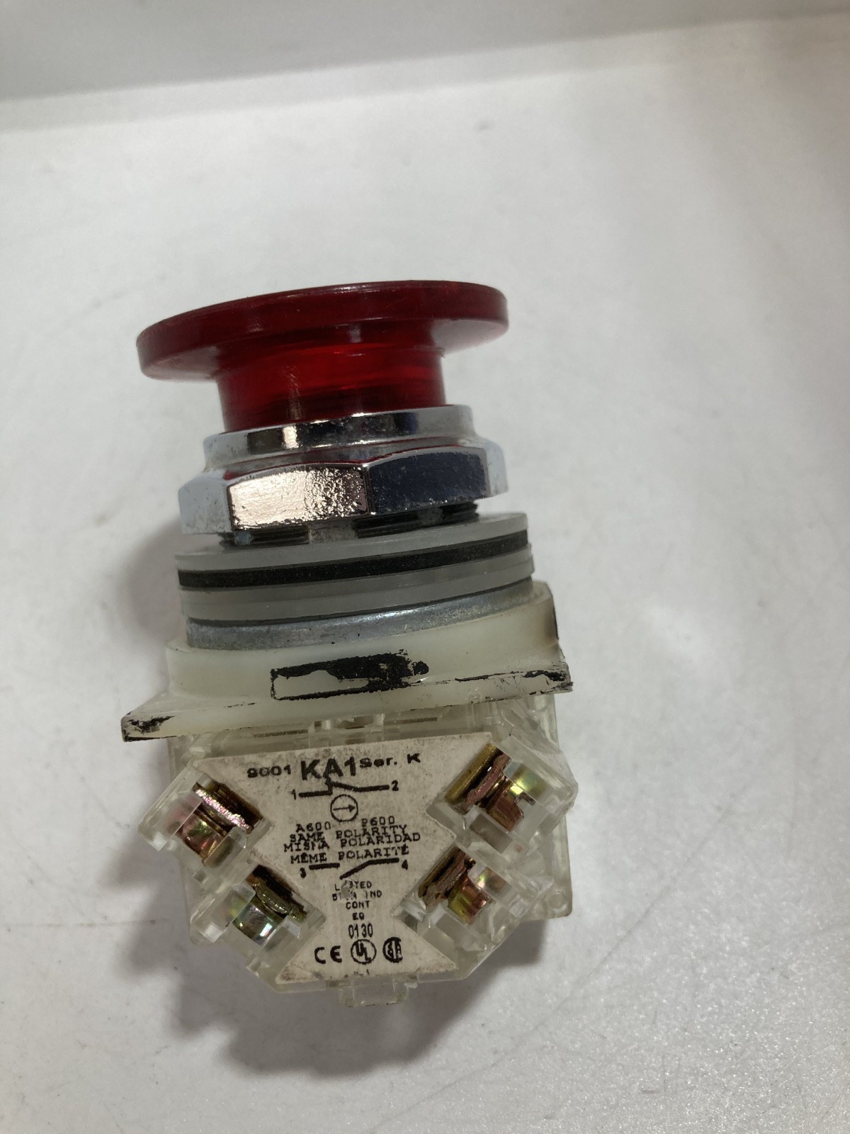 SCHNEIDER 9001-SK9RH13 PUSH PULL RED MUSHROOM E STOP 2 POSITION 1NO/1NC