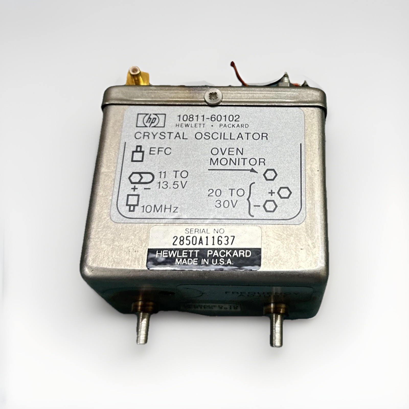 HP 10811-60102 10 MHz OCXO Oscillator , 11 to 13.5 V Tested! Upgraded to 3010