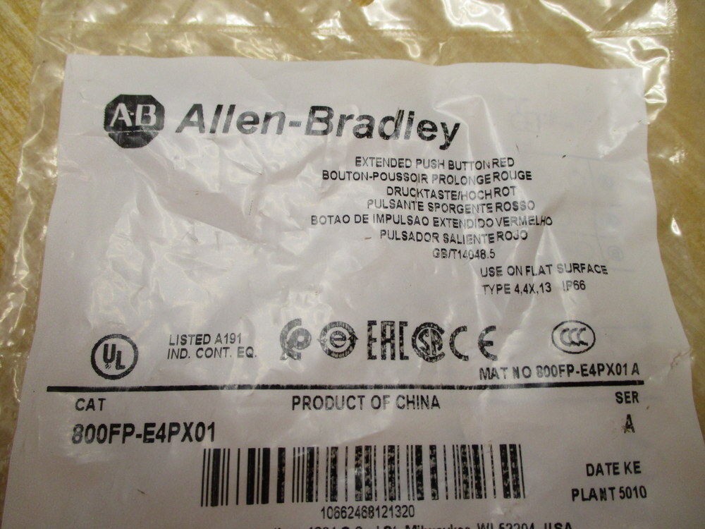 Allen Bradley 800FP-E4PX01 Extended Push Button 800FPE4PX01