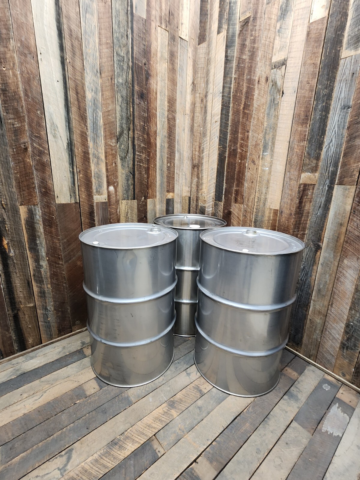 55 Gallon Stainless Drum Barrel USED Closed Top