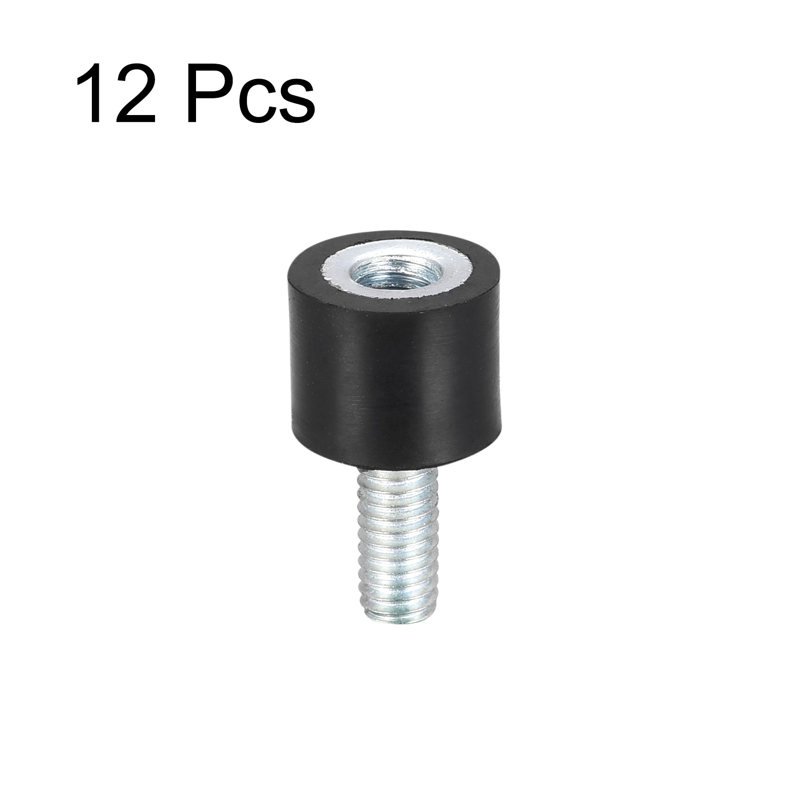 Rubber Mount 12pcs M4 Male/Female Vibration Isolator Shock Absorber D10mmxH8mm