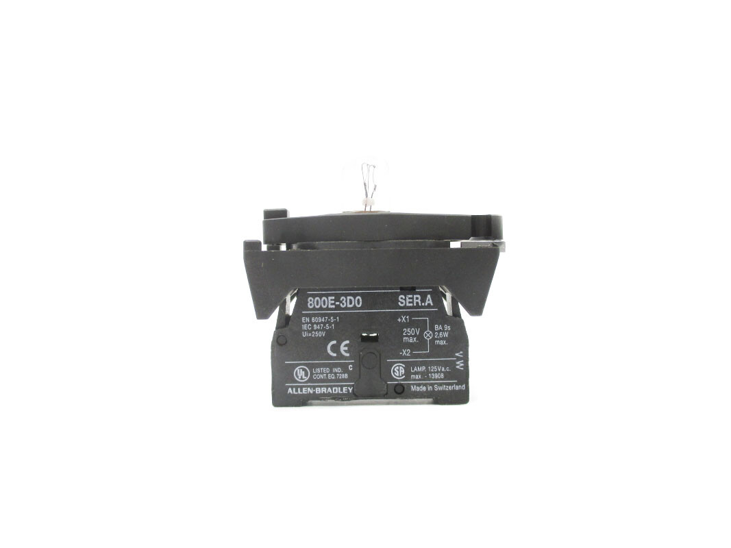 ALLEN BRADLEY 800E-3D0 SER. A 250V (AS PICTURED1) NSNP