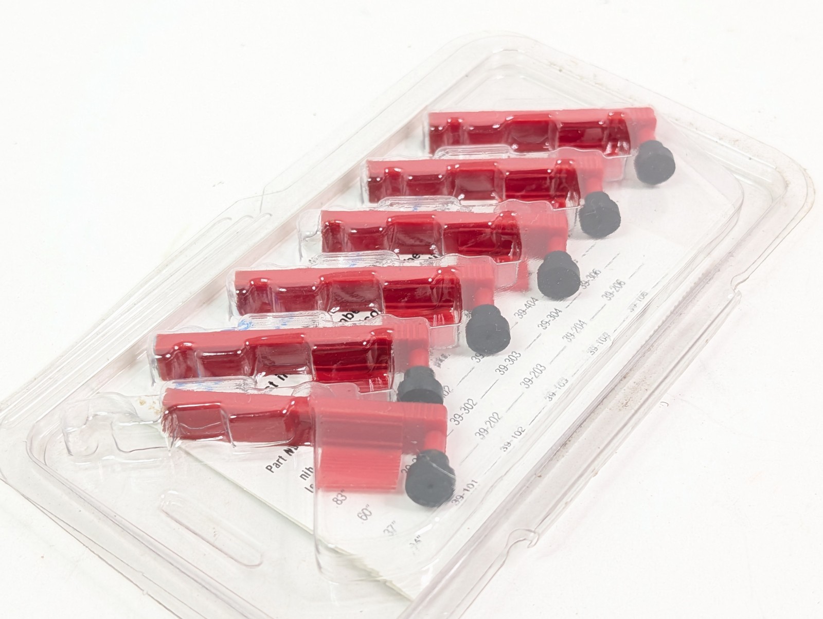 Graphic Controls Series 39 Disposable Snap-on Markers 82-39-0206-06 Red New
