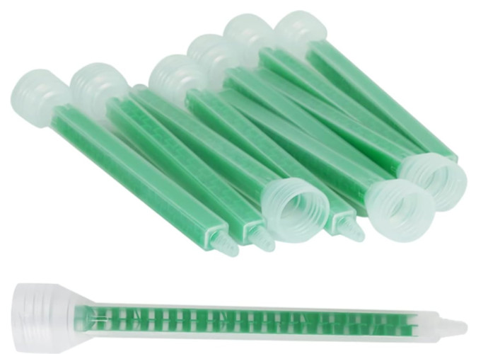 (7-PACK) SULZER MEDMIX 7.5″ x 1″ QUADRO SQUARE STATIC EPOXY MIXING NOZZLES *C22