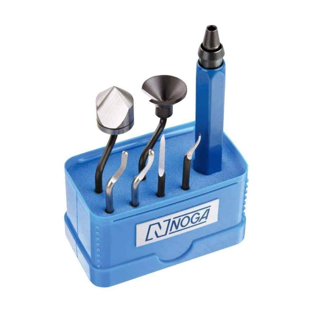 Noga SP1010 Hand Deburring Tool Set: 7 Pc, Cobalt & HSS Blade Type RD16.5