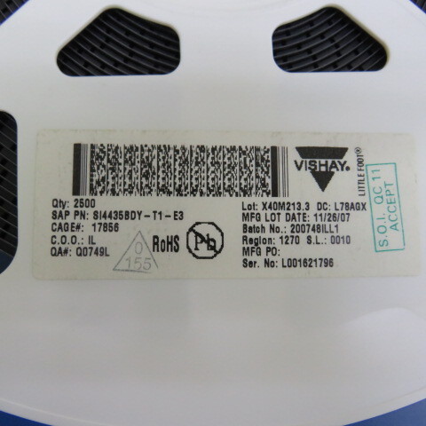 VISHAY SI4435DY Qty of 140 per Lot TRANSSO-8P-CHAN FET 30V
