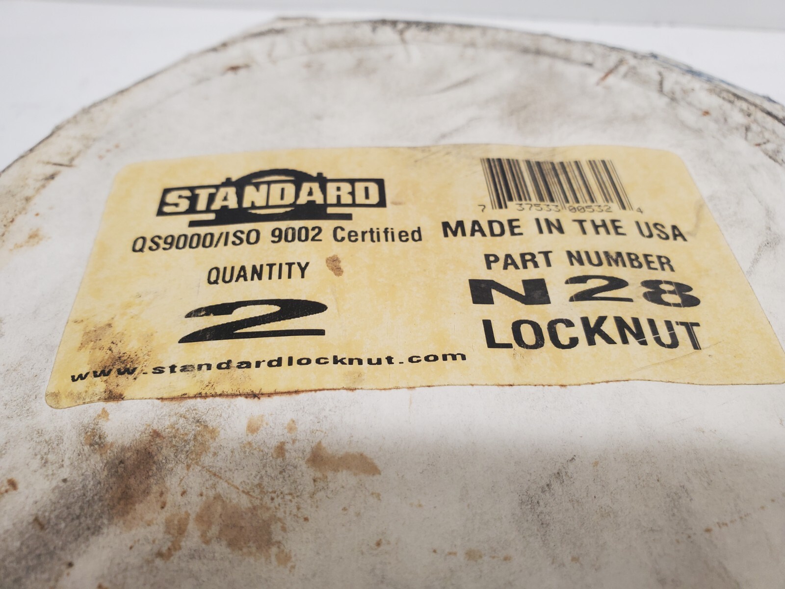 LOT OF (2) NEW! STANDARD LOCKNUTS QS9000/ISO N28