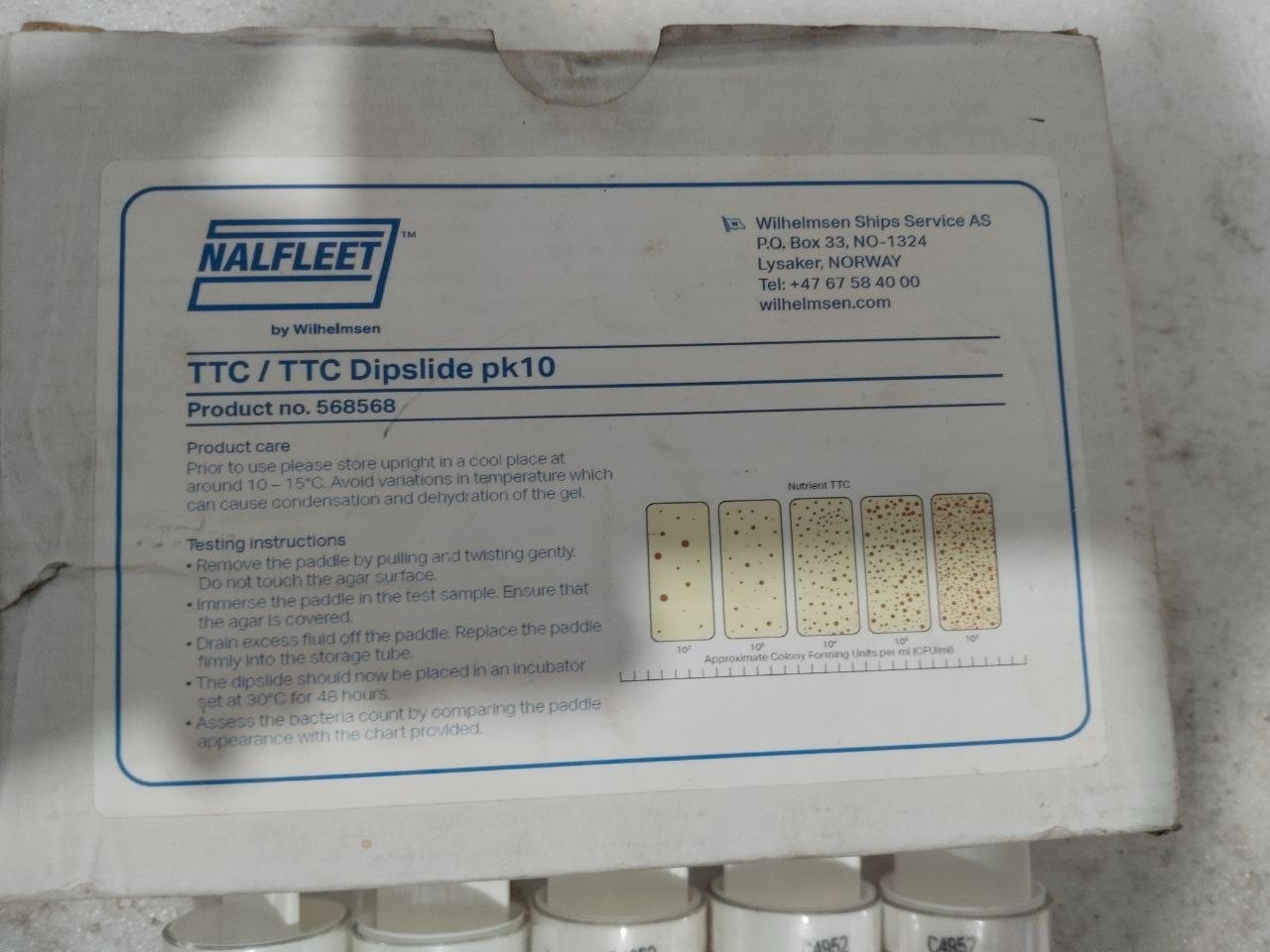 NALFLEET TTC/TTC Dipslide pk10 BATCH C4952. Include Pack of 7 Pcs for sample