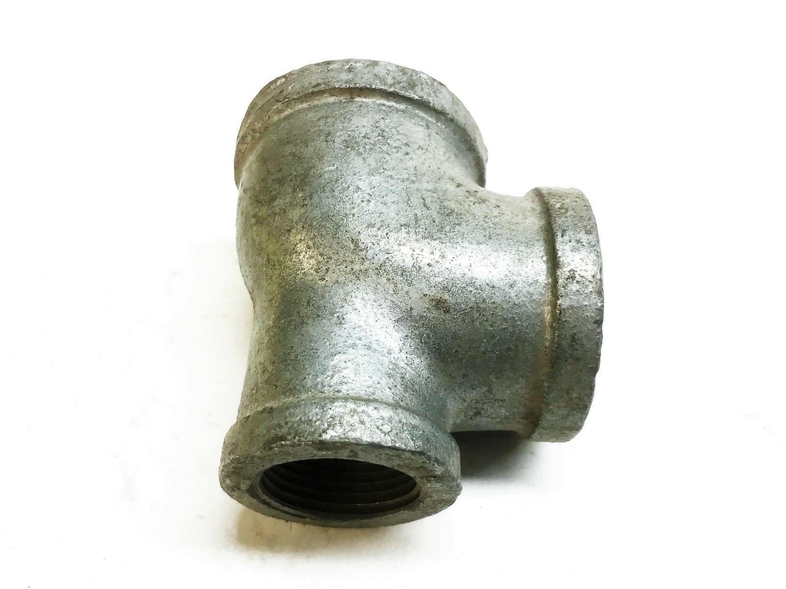 Galvanized Malleable Iron 1-1/2″ Female x 1-1/4″ Female x 1″ Female Tee NOS