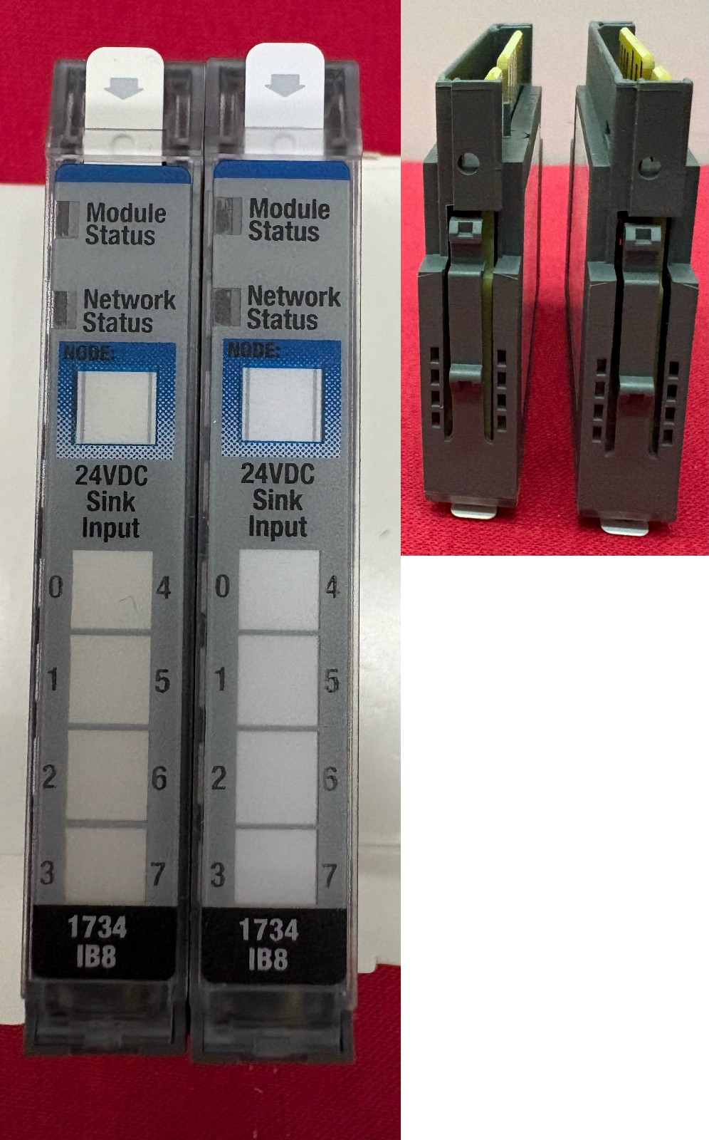 Allen Bradley AB 1734-IB8 POINT I/O 8 POINT DIGITAL INPUT MODULE SER D – QTY 2