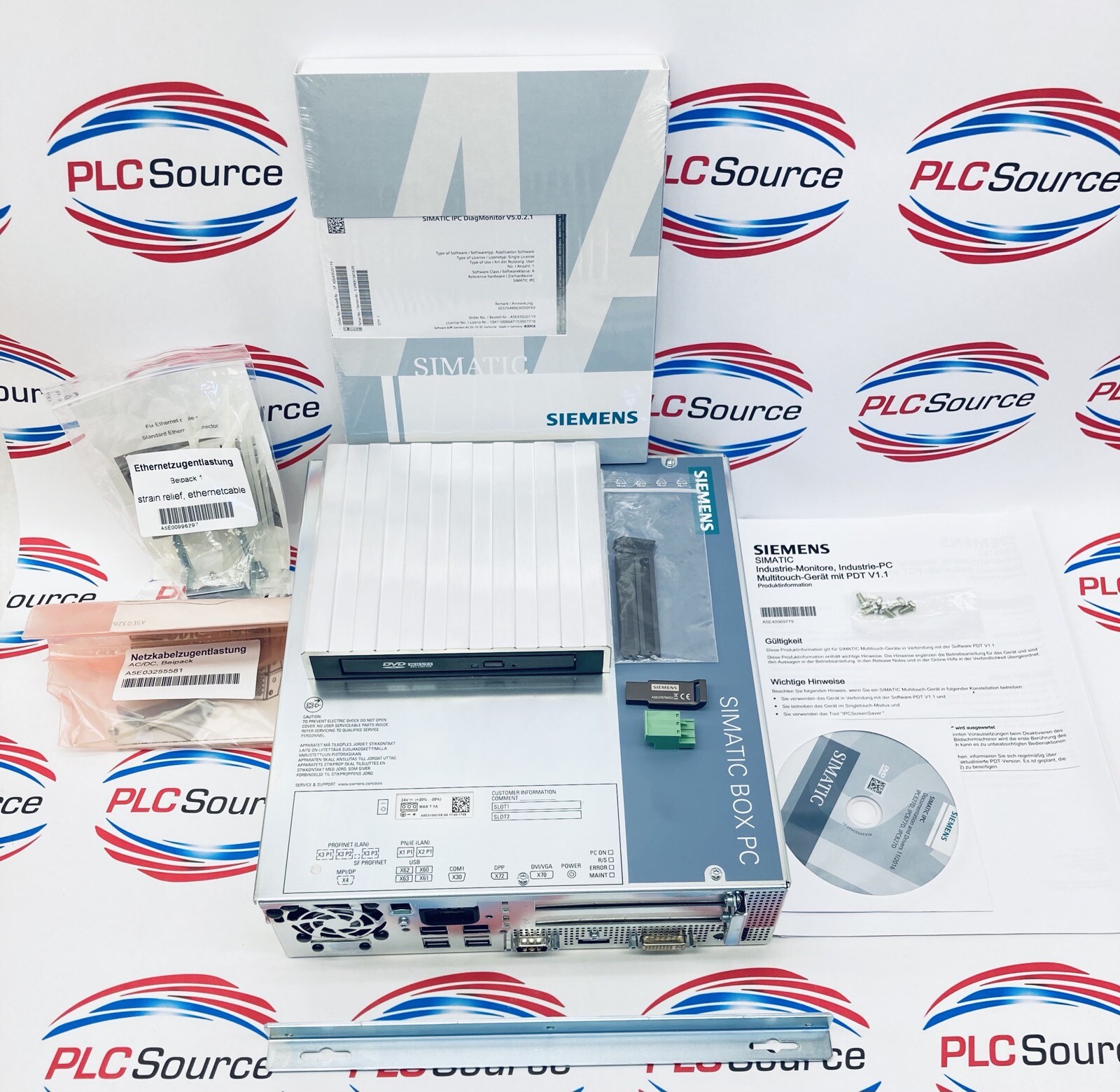SIEMENS 1P 6AG41312GH600XA6 IPC PROCESS CONTROL W/DVD AND MANUAL