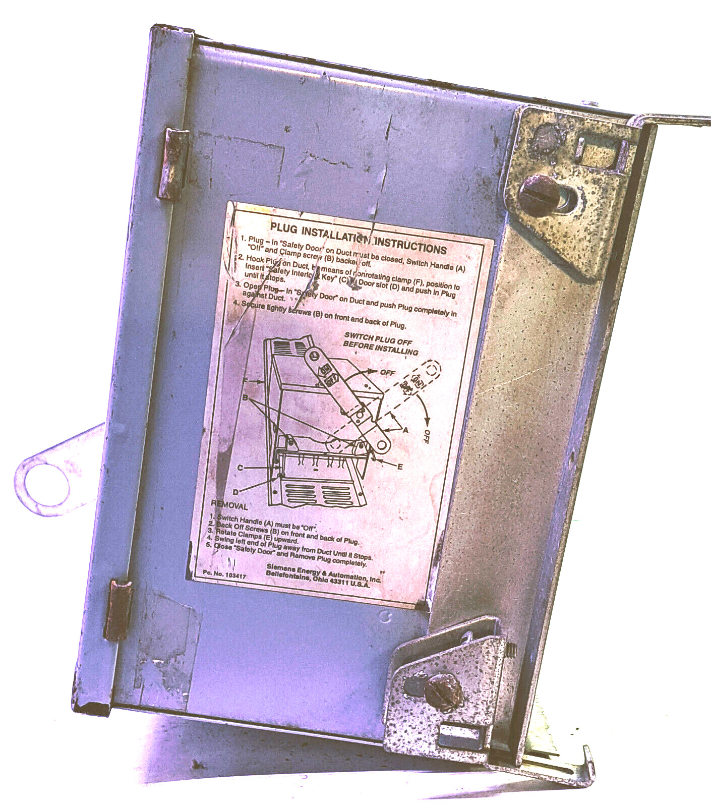 1 USED ITE XL-U UV423G FUSIBLE BUSWAY SWITCH BUS PLUG ***MAKE OFFER***