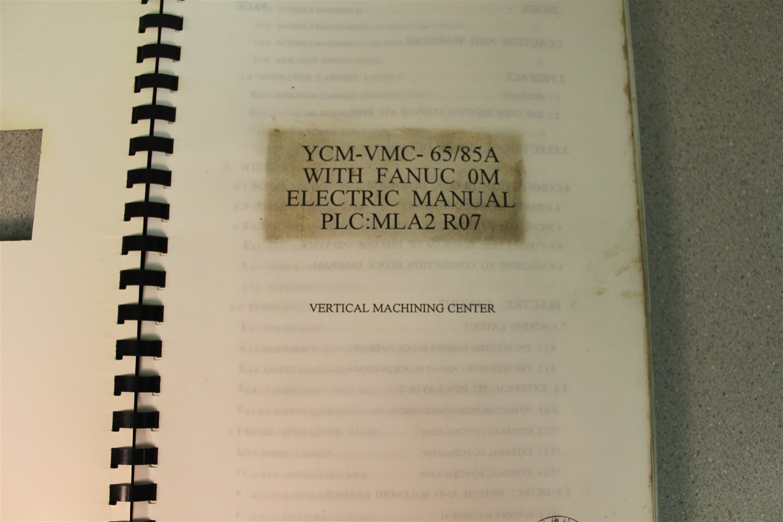 Supermax YCM-VMC-65/85A w/ Fanuc OM Electric Manual PLC MLAZ R07 *FREE SHIPPING*