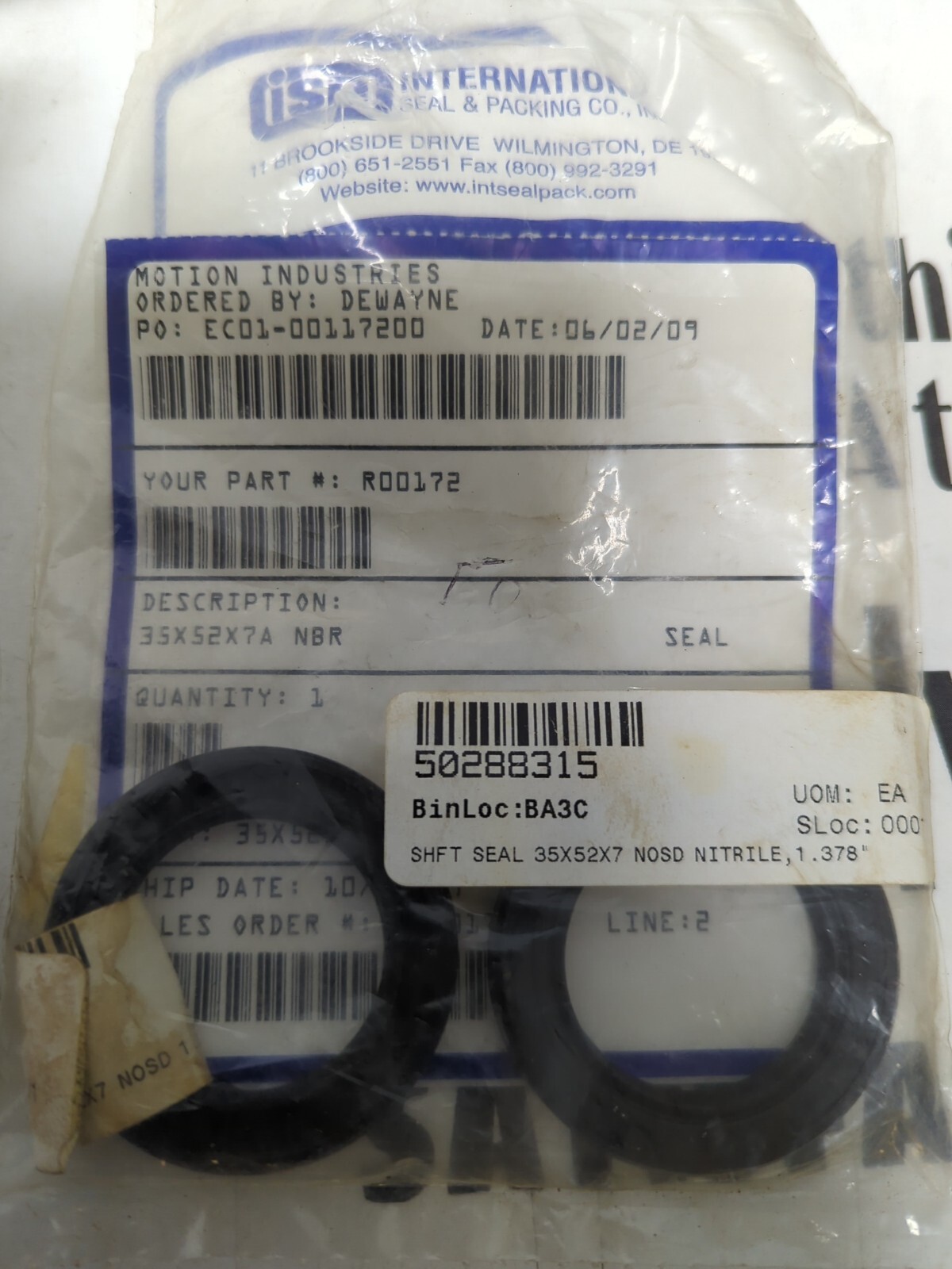 NBR,35X52X7A,SHAFT SEALS LOT OF 4 NOS