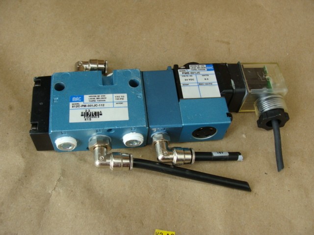 MAC SOLENOID VALVE 812C-PM-501JC-112 150PSI WITH MAC PME-501C VALVE 24VDC
