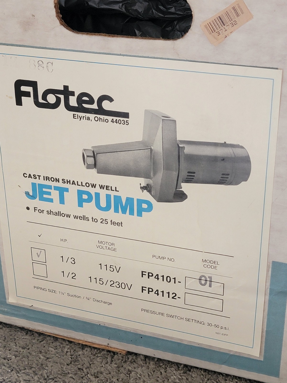 Brand New FLOTEC 115/230V SHALLOW WELL JET PUMP FP4101-01