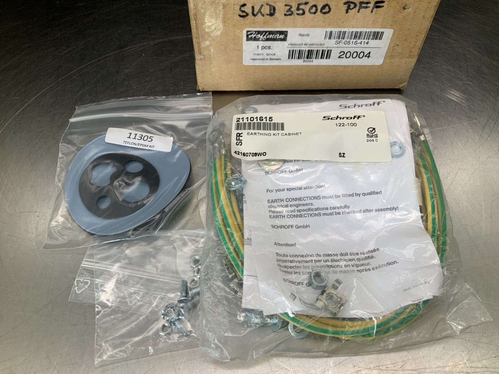 Schroff 21101-615 Earthing Grounding Kit Cabinet, Hoffman