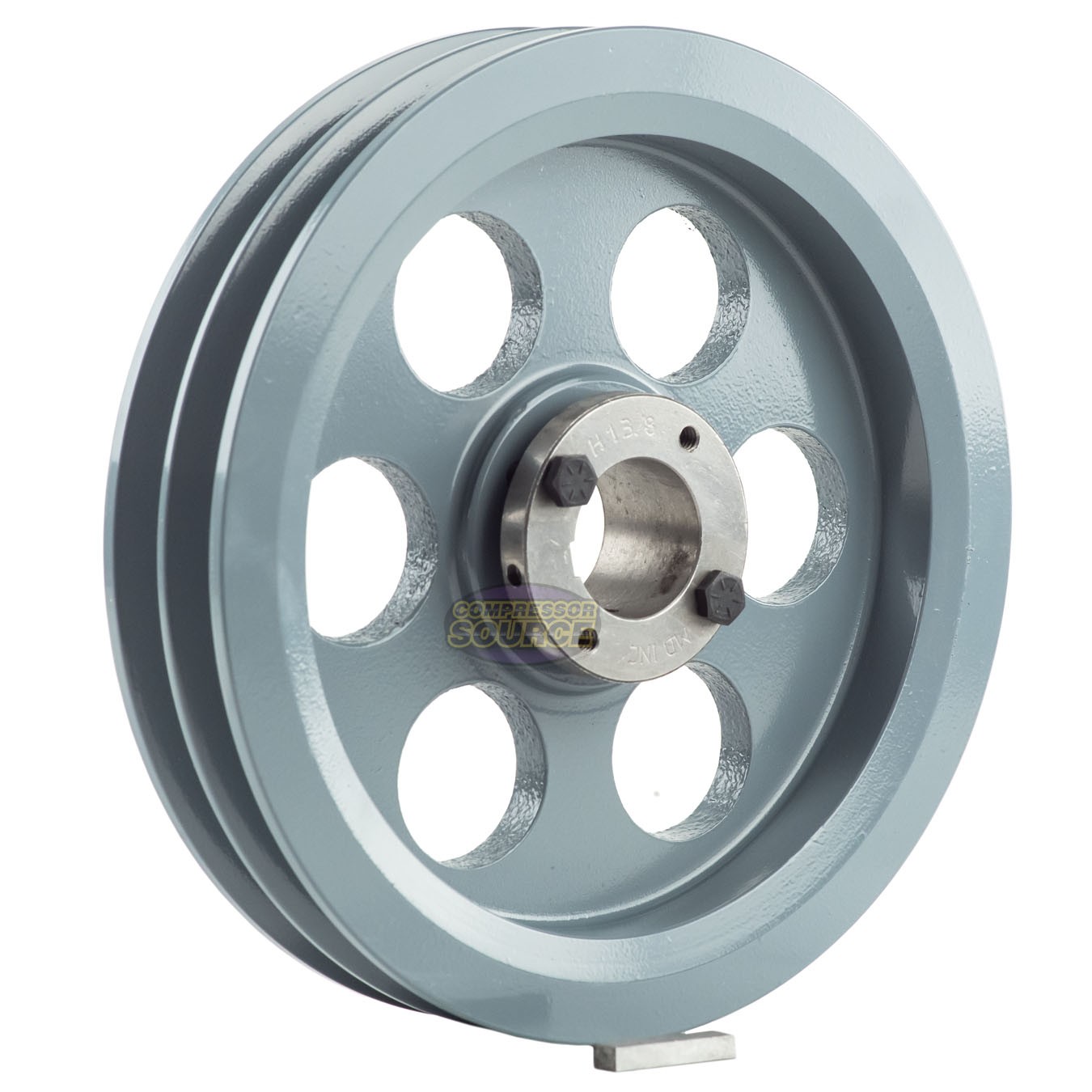 Cast Iron 8.75″ Dual Groove Pulley Belt B Section 5L with 1-3/8″ Sheave Bushing