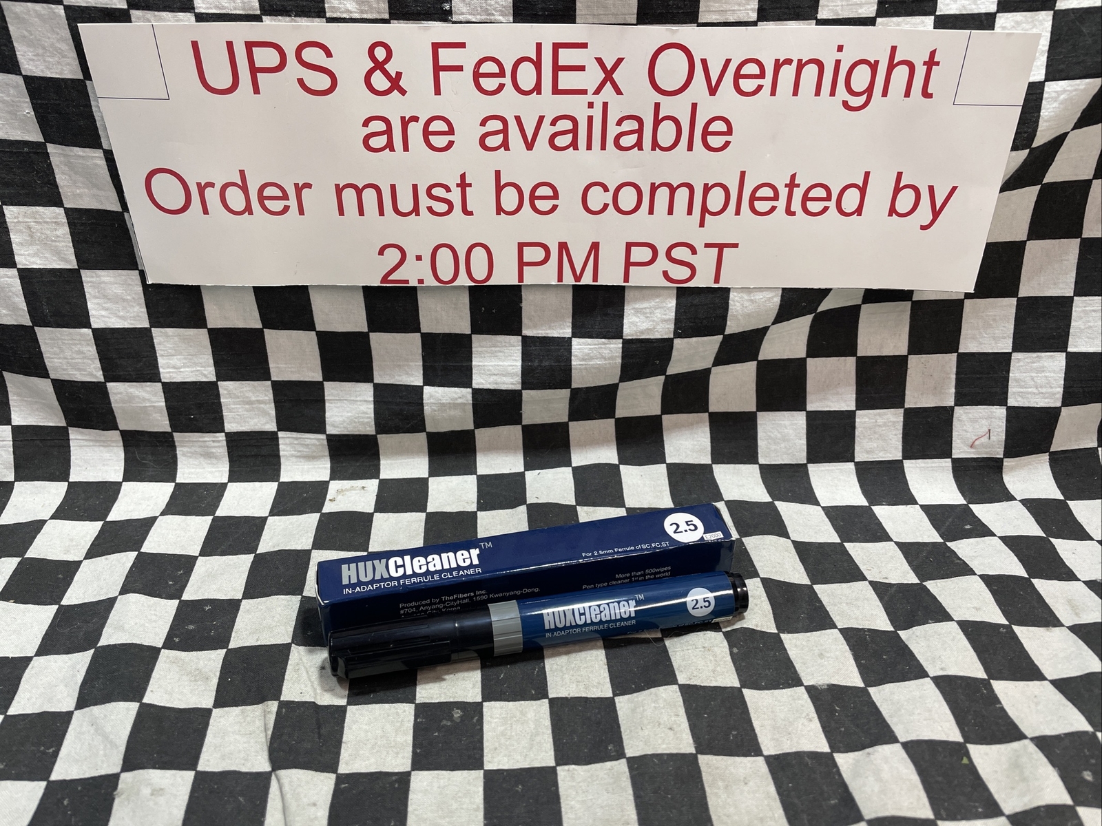 HUXCLEANER 2.5MM, In-Adapter Ferrule Cleaner, E2000, SHIPSAMEDAY#S70