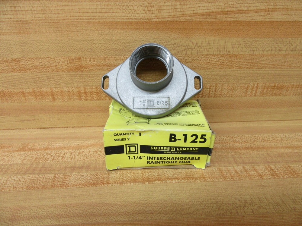 Square D B-125 Interchangeable Raintight Hub B125 (Pack of 3)