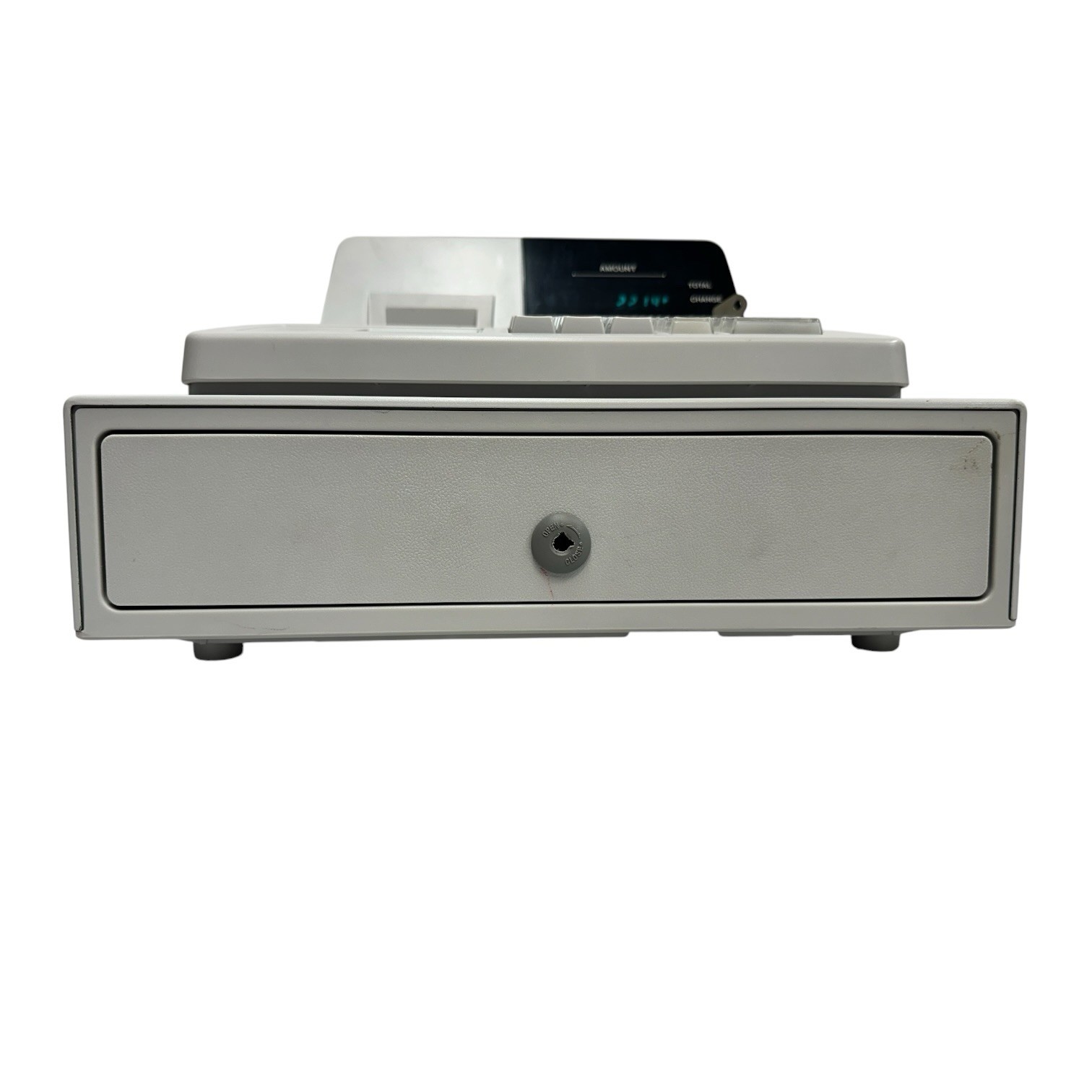 CASIO PCR-265 ELECTRONIC CASH REGISTER W OP KEY & MONEY DRAWER WORKS!
