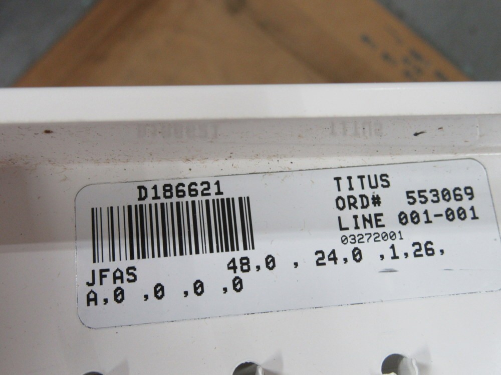 Titus JFAS 48,0, 24,0, 1,26,a,0,0,0,0 Diffuser JFAS480240126A0000
