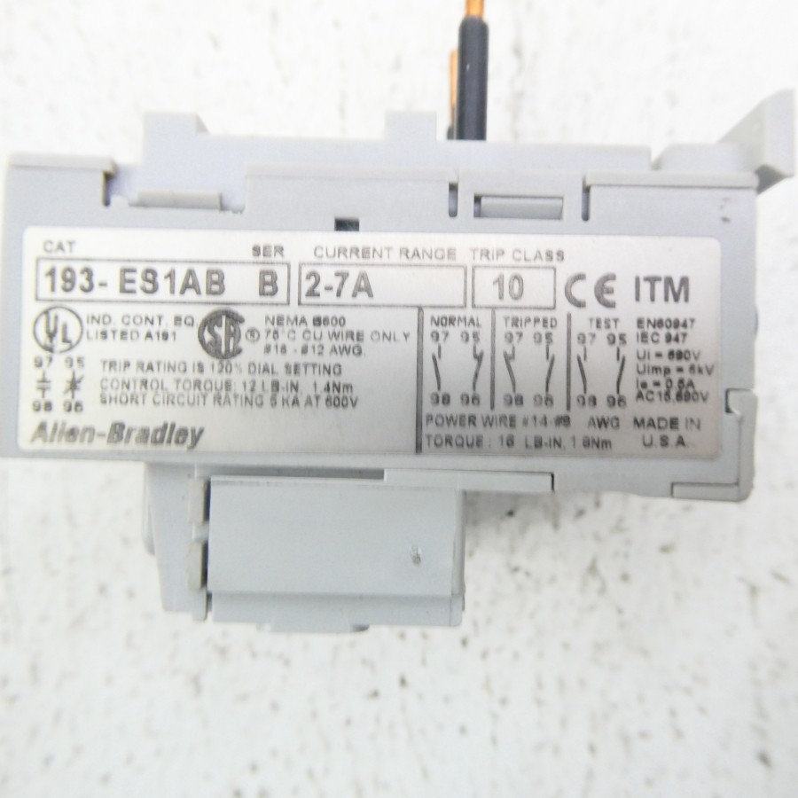 INDUSTRIAL SPARE PART 193-ES1AB SER. B 600V 2-7A NSNP