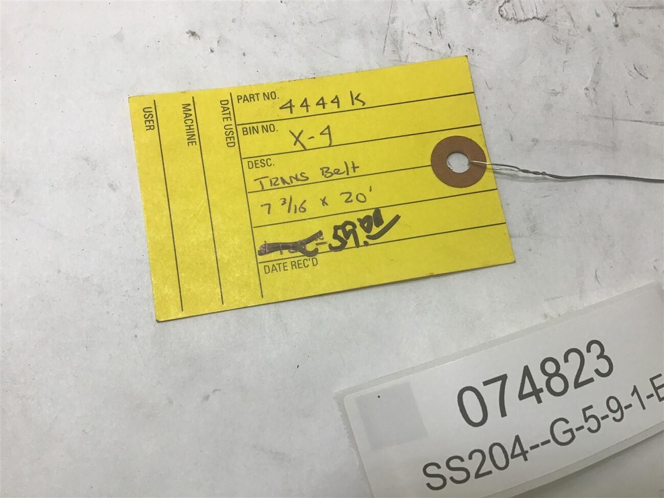 15′ L x 7 7/8″ W x .010 thick Roll Plastic for Trans Belt 53531