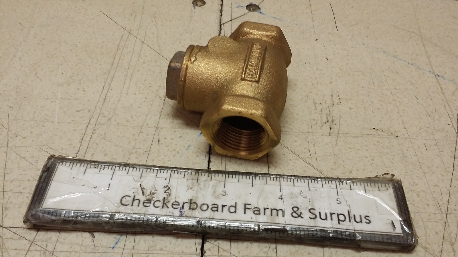 NOS Hammond Horizontal Lift Swing Check Valve 3/4″ 125 PSI Brass IB-904 904-3/4