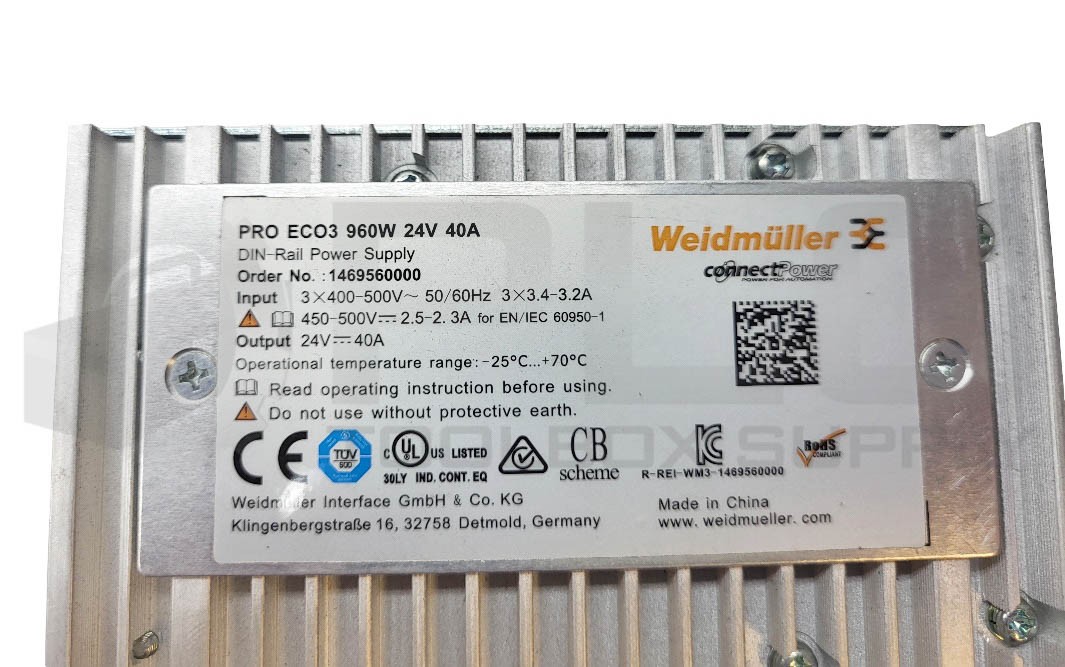 NEW WEIDMULLER 1469560000 DIN RAIL POWER SUPPLY PRO ECO3 960W 24V 40A