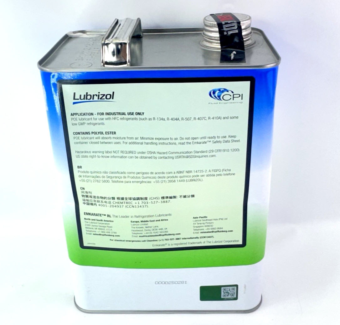 Nu-Calgon 4318-66 Emkarate RL220H+ Refrigeration Oil 1 Gallon OEM Replacement