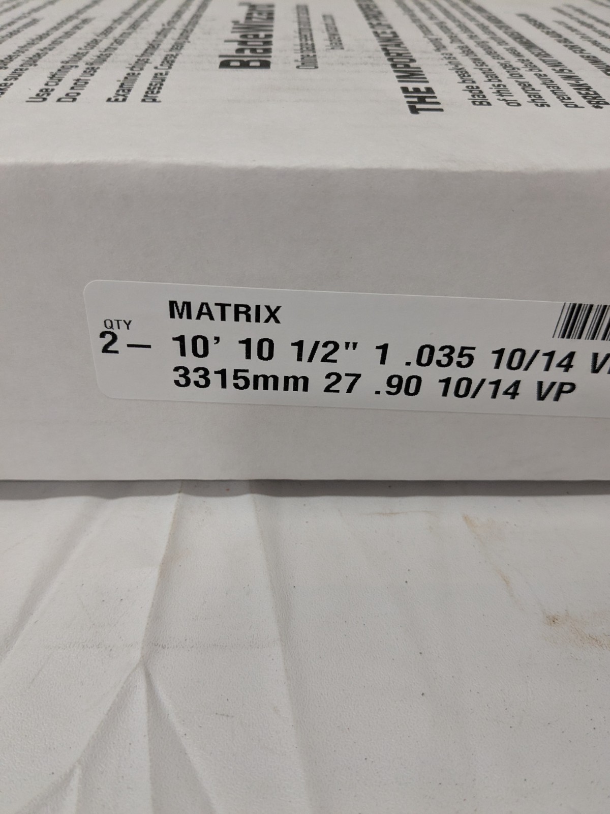 M.K. Morse Welded Bandsaw Blade 10′ 10-1/2 L, 1″ W, 10- 14 TPI Qty 2 3955131304