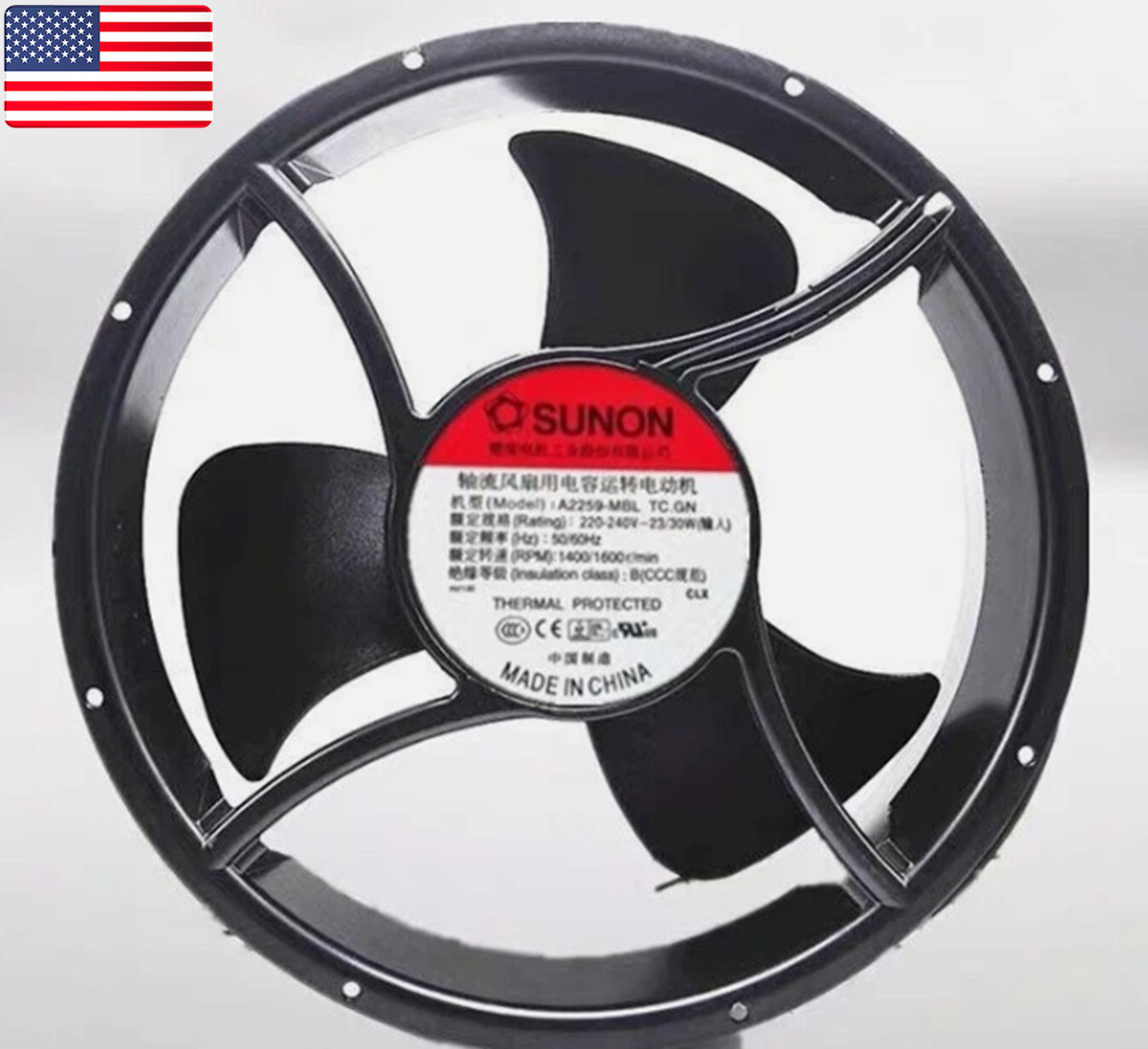 1PC New SUNON A2259‑MBL A2259MBL Cooling Fan 250 mm 220V – US Stock