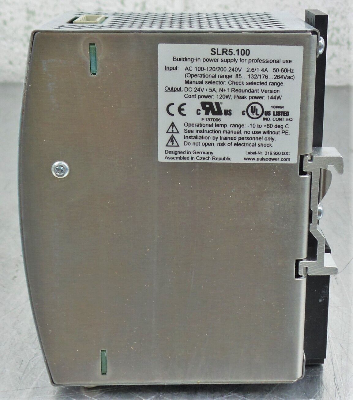 PULS SLR5.100 Power supply with integrated decoupling function 24V, 5A new in Bo
