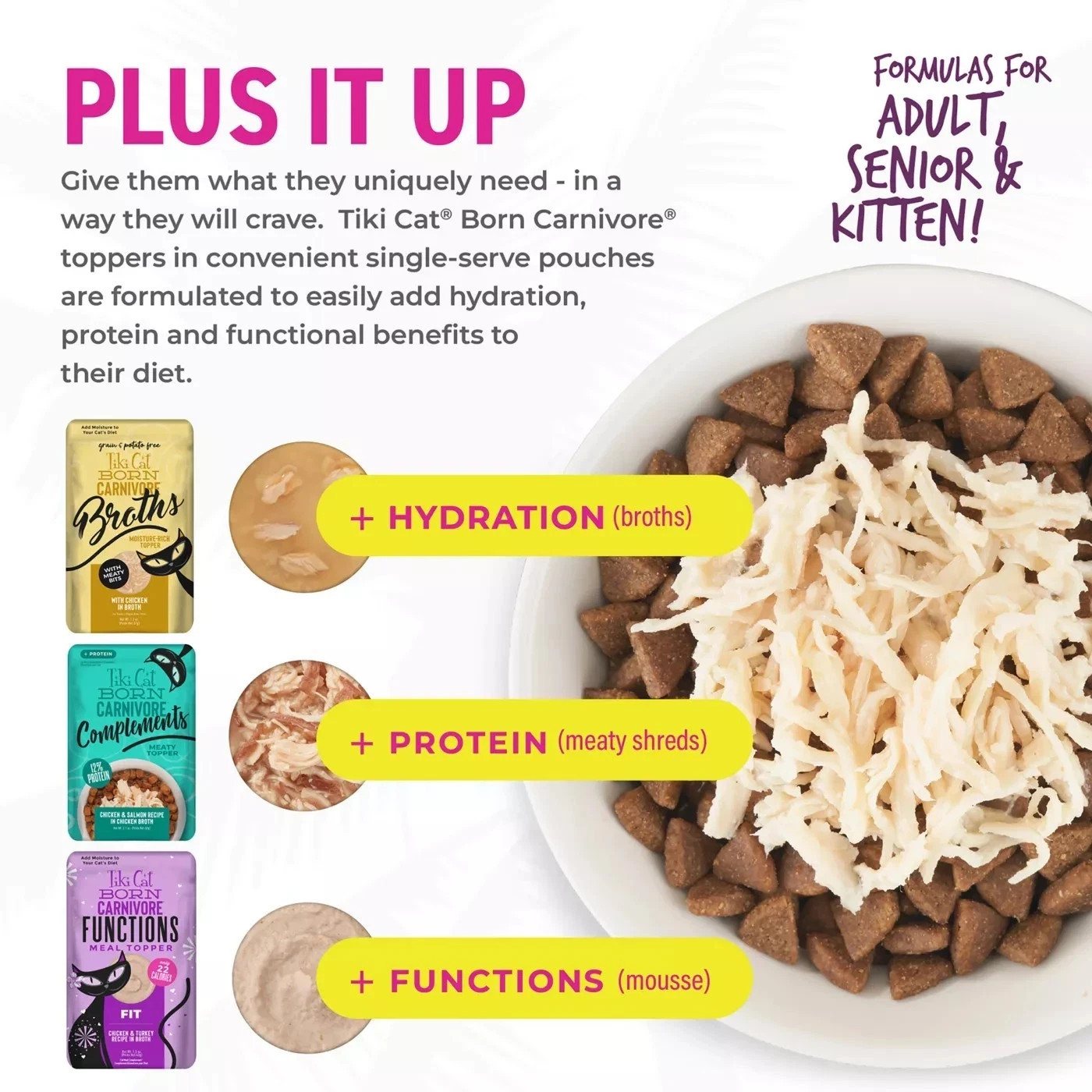 Tiki Born Carnivore High Protein Dry Cat Food, Chicken, Herring & Salmon 11.1 Lb