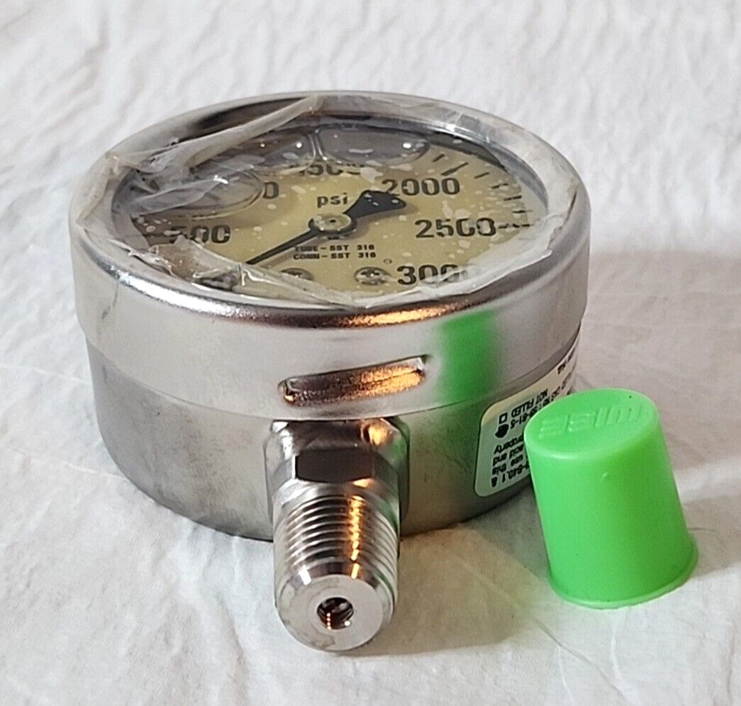 USG Ametek 58-81-5 Gauge 3000 PSI Glycerin Filled 2-1/2″ Pressure Gauge 253021A