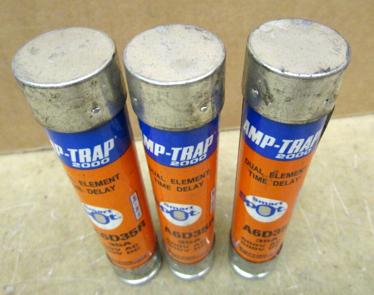 Ferraz Shawmut Amp-Trap A6D35R Time Delay Fuse 35 Amp Lot of 3 Pcs 48199NADC