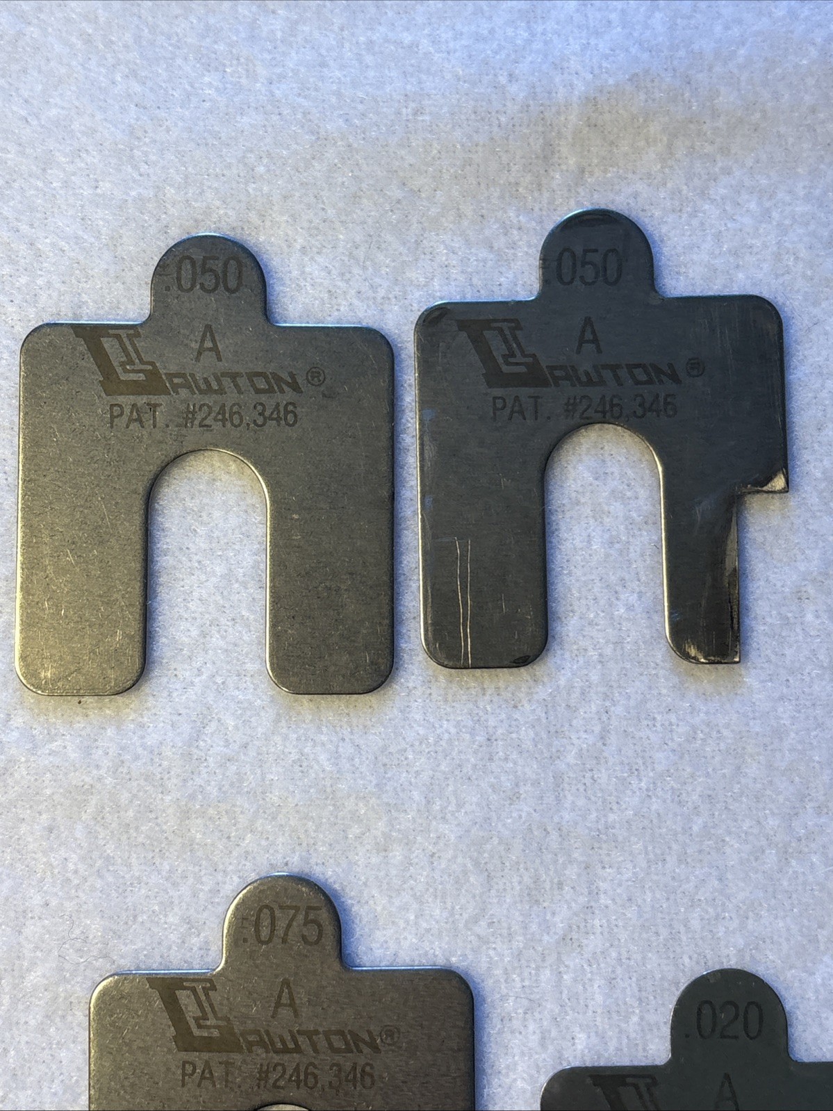 Lawton Industrial Stainless Steel Slotted Motor Shims .001-.120 Machinery sz A