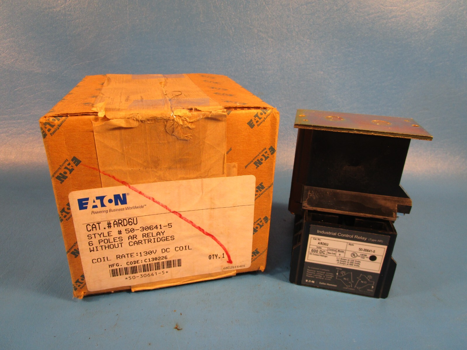 Eaton ARD6U, AR Relay 6P 600V, without Cartridges, 130VDC Relay, Cutler Hammer