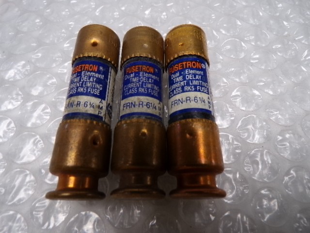 FUSETRON FRN-R-6-1/4 FUSE LOT OF 3 NSNP